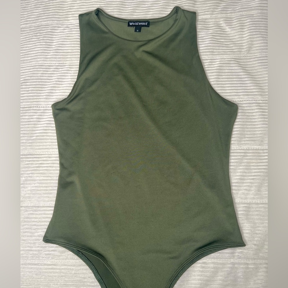 Wearever Forest Green Bodysuit – Size M – Sleeveless & Sleek
